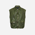 GILET IN PELLE INVECCHIATA - MUSCHIO