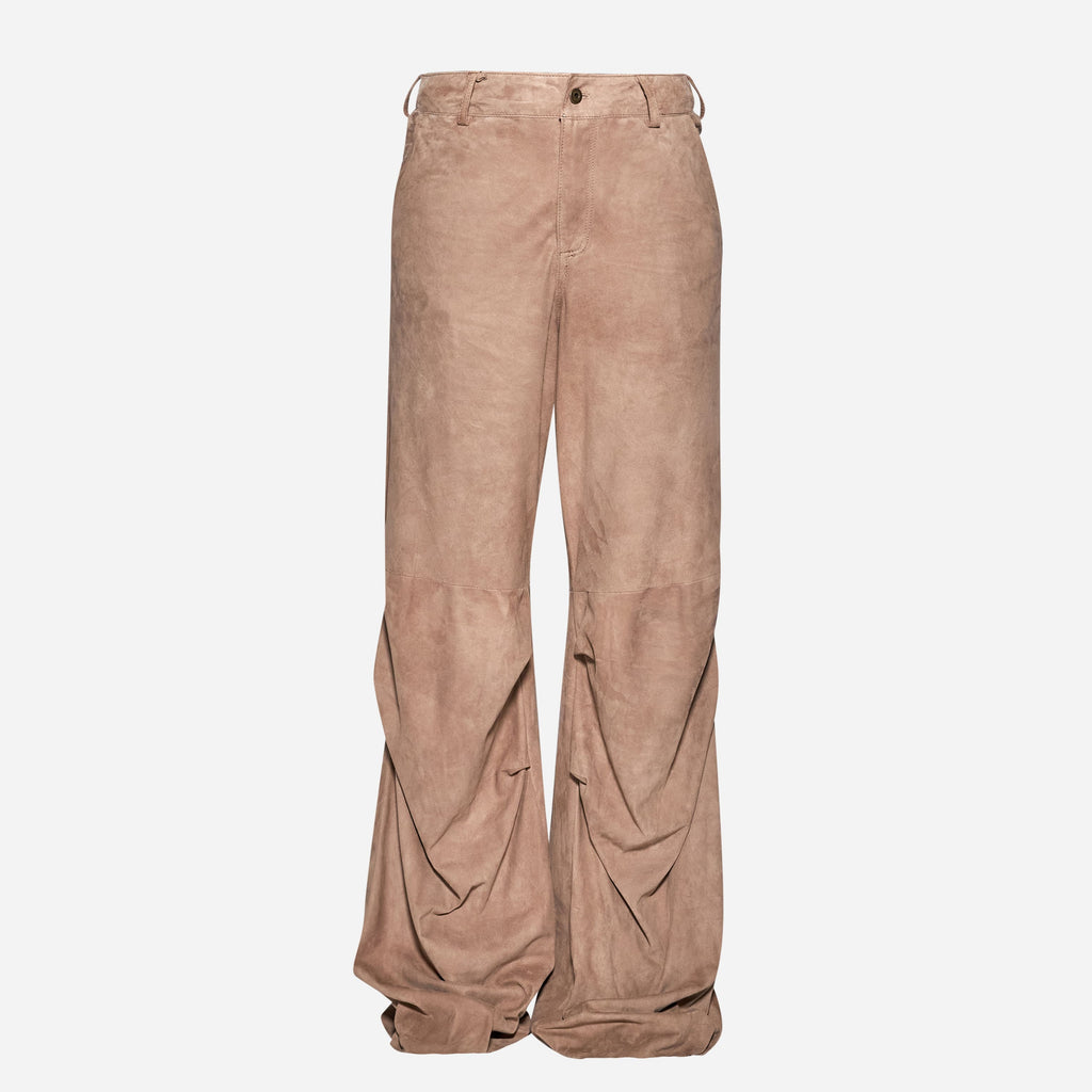 PANTALONI IN CAMOSCIO - BEIGE
