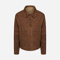 GIACCA OVER IN CAMOSCIO LEOPARDATO - TOBACCO