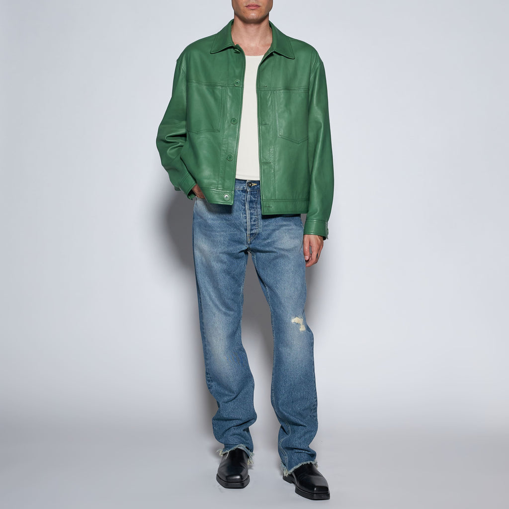 GIACCA IN NAPPA PLONGÈ - GREEN
