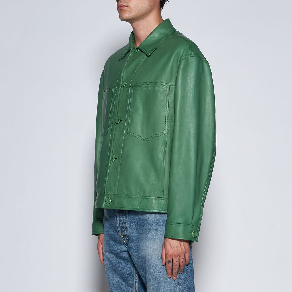 GIACCA IN NAPPA PLONGÈ - GREEN
