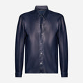 CAMICIA IN NAPPA PLONGÈ - BLUE