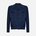 BOMBER CAMOSCIO - BLUE