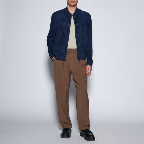 BOMBER CAMOSCIO - BLUE