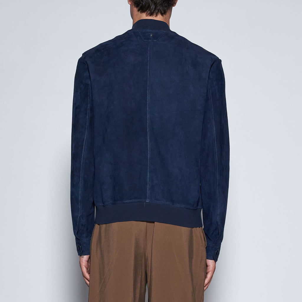 BOMBER CAMOSCIO - BLUE