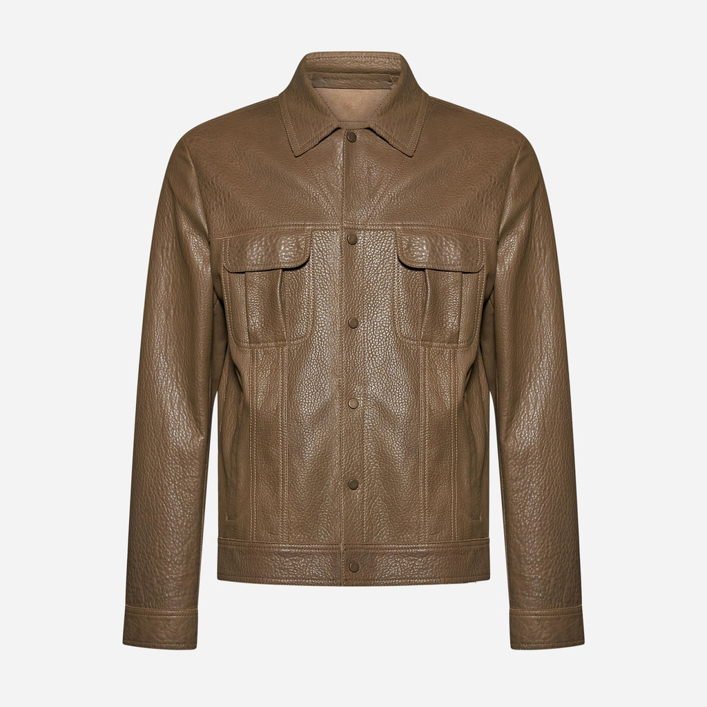 GIACCA IN PELLE MARTELLATA - ARMY