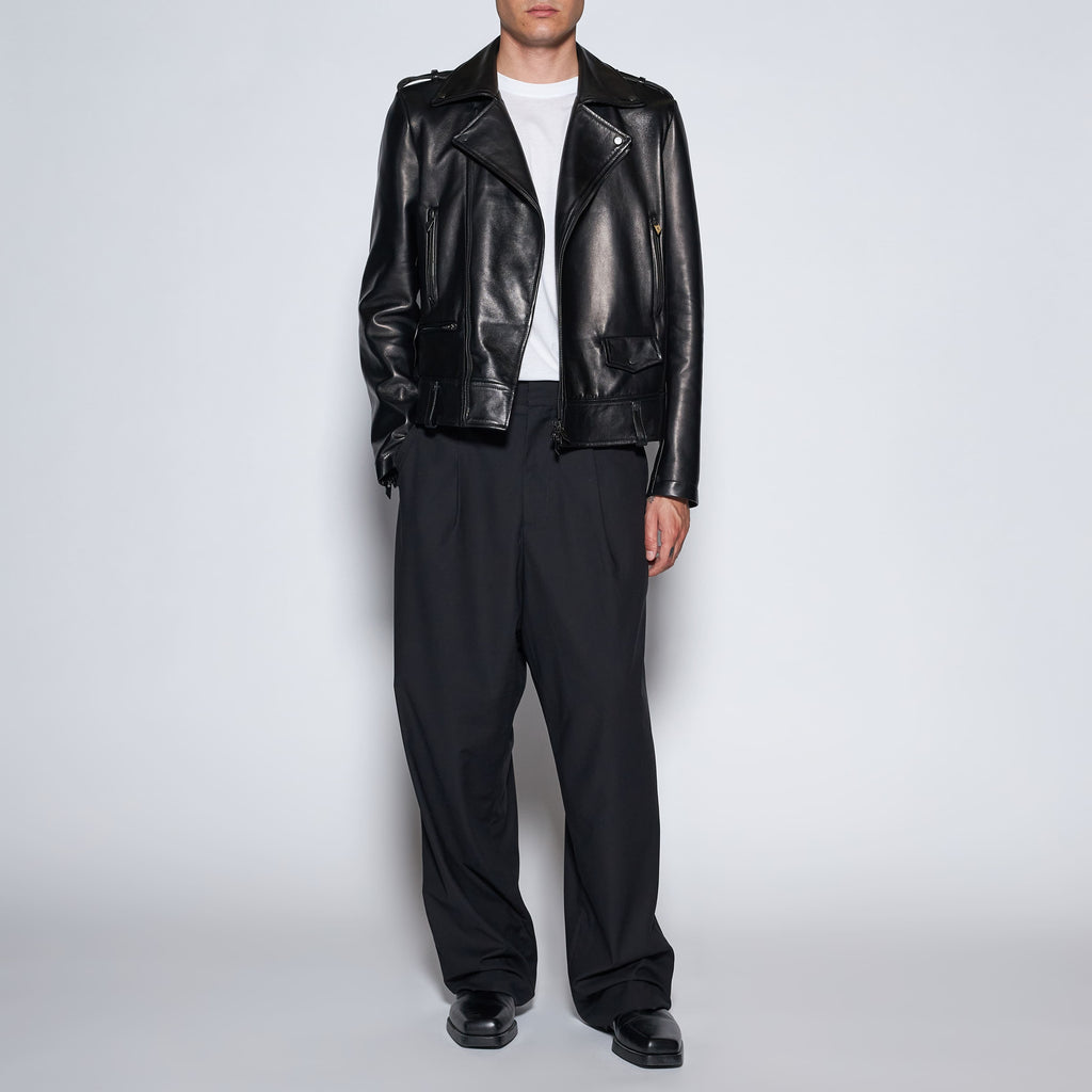 BIKER IN NAPPA - BLACK