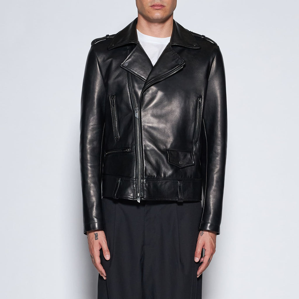 BIKER IN NAPPA - BLACK