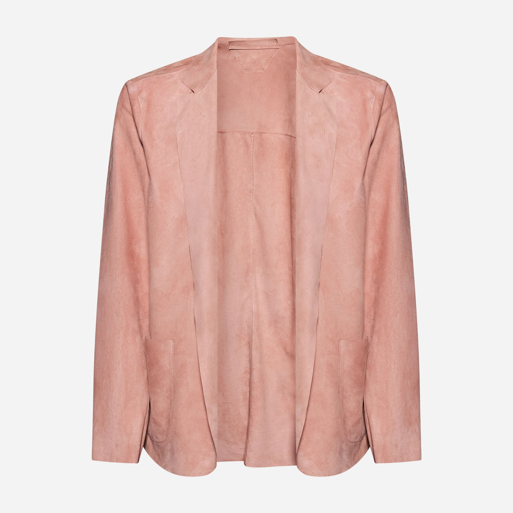 BLAZER IN CAMOSCIO - ROSA