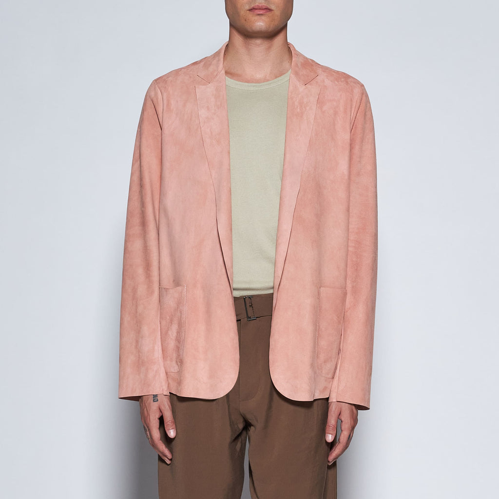 BLAZER IN CAMOSCIO - ROSA