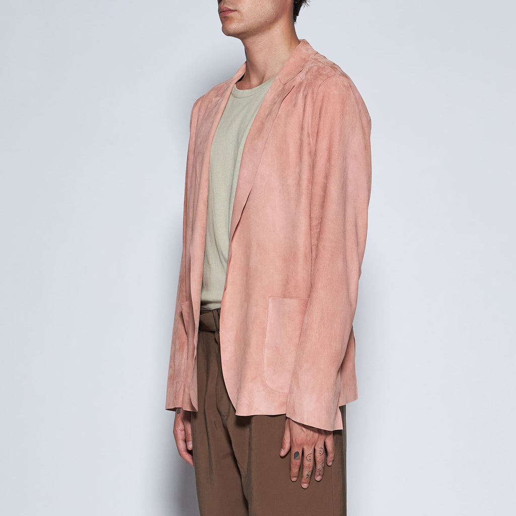 BLAZER IN CAMOSCIO - ROSA