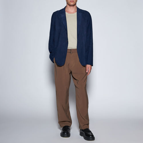 BLAZER IN CAMOSCIO - BLUE