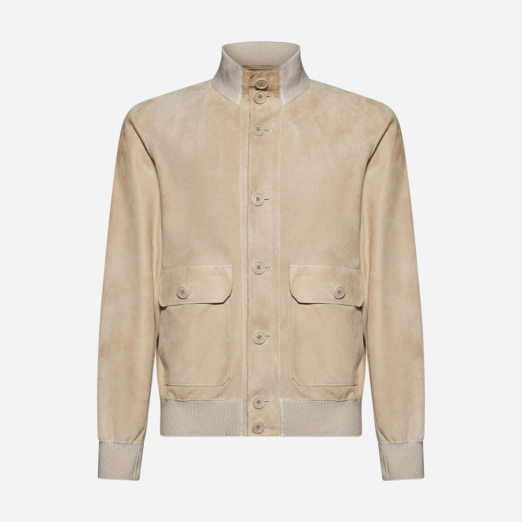 GIACCA BOMBER IN CAMOSCIO - STONE