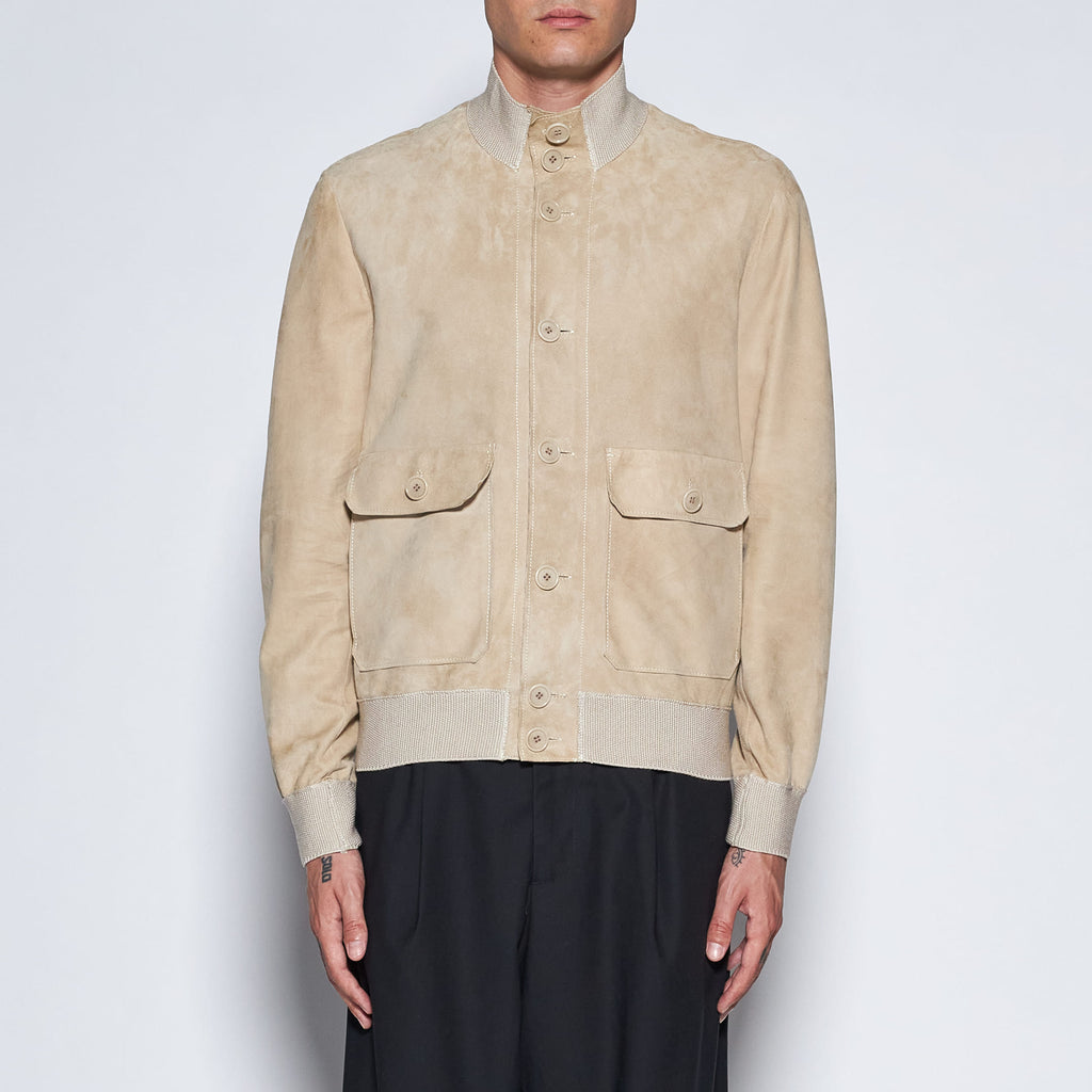 GIACCA BOMBER IN CAMOSCIO - STONE