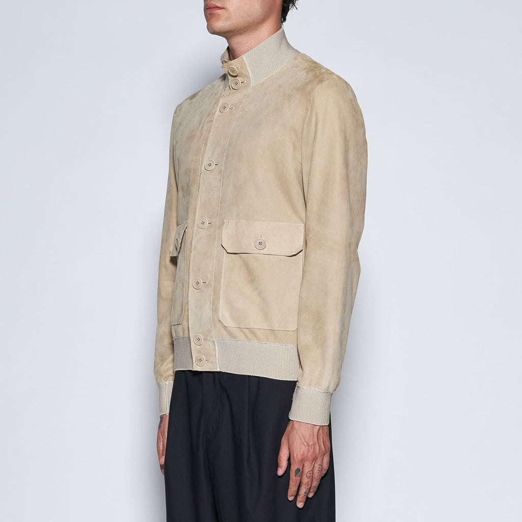 GIACCA BOMBER IN CAMOSCIO - STONE