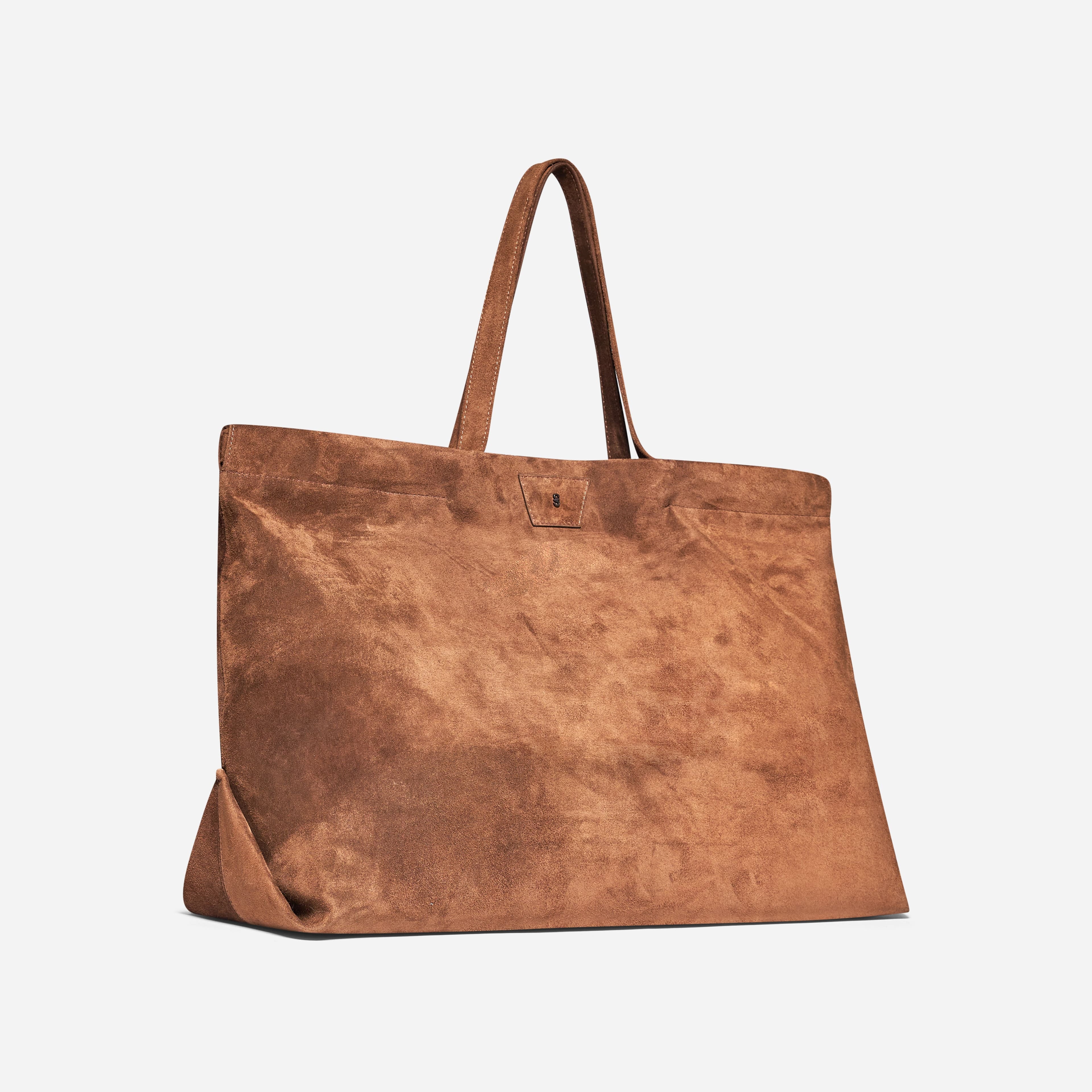 BORSA A MANO EFFETTO VINTAGE - TABACCO