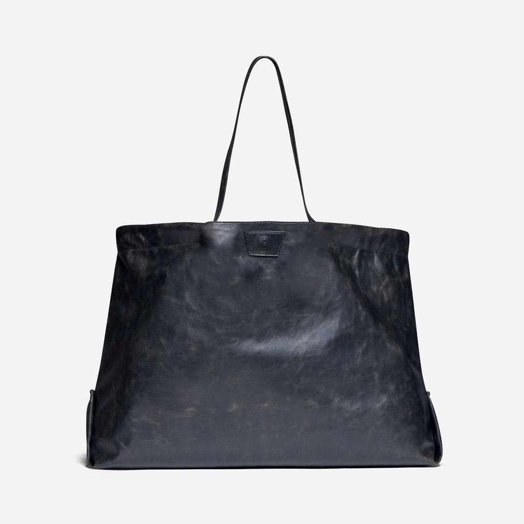 BORSA A MANO PELLE MORBIDA - BLACK