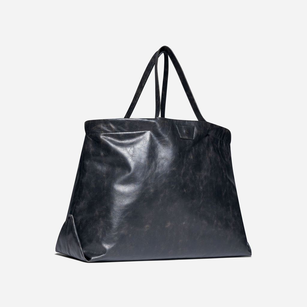 BORSA A MANO PELLE MORBIDA - BLACK