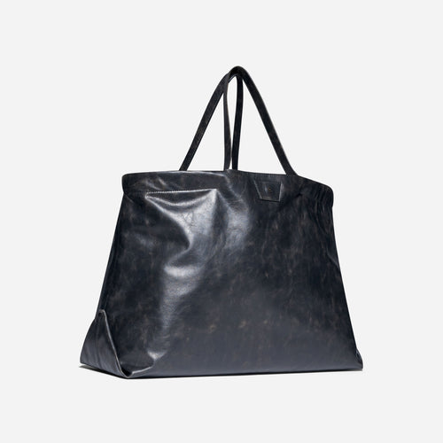 HANDTASCHE AUS WEICHEM LEDER - SCHWARZ