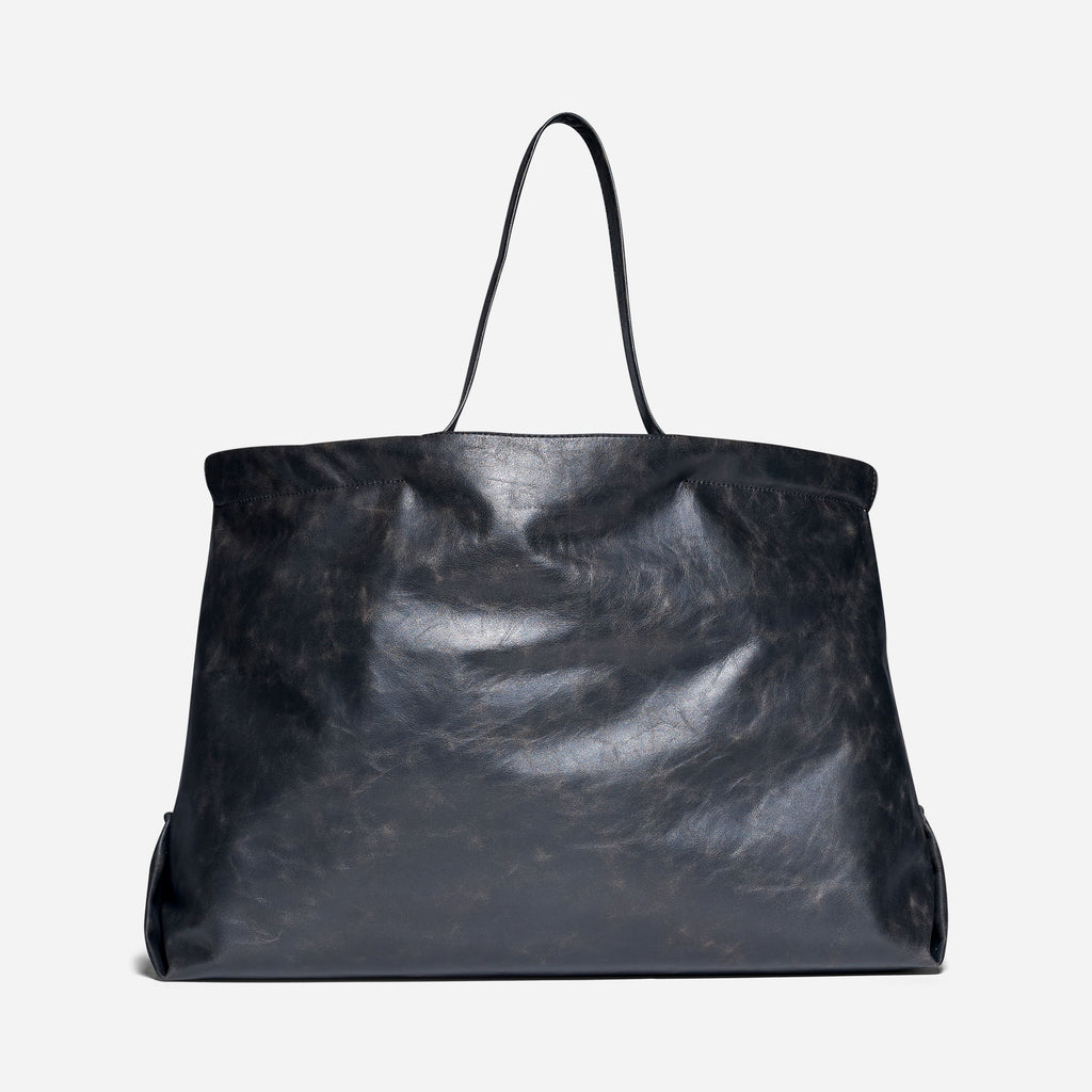 BORSA A MANO PELLE MORBIDA - BLACK