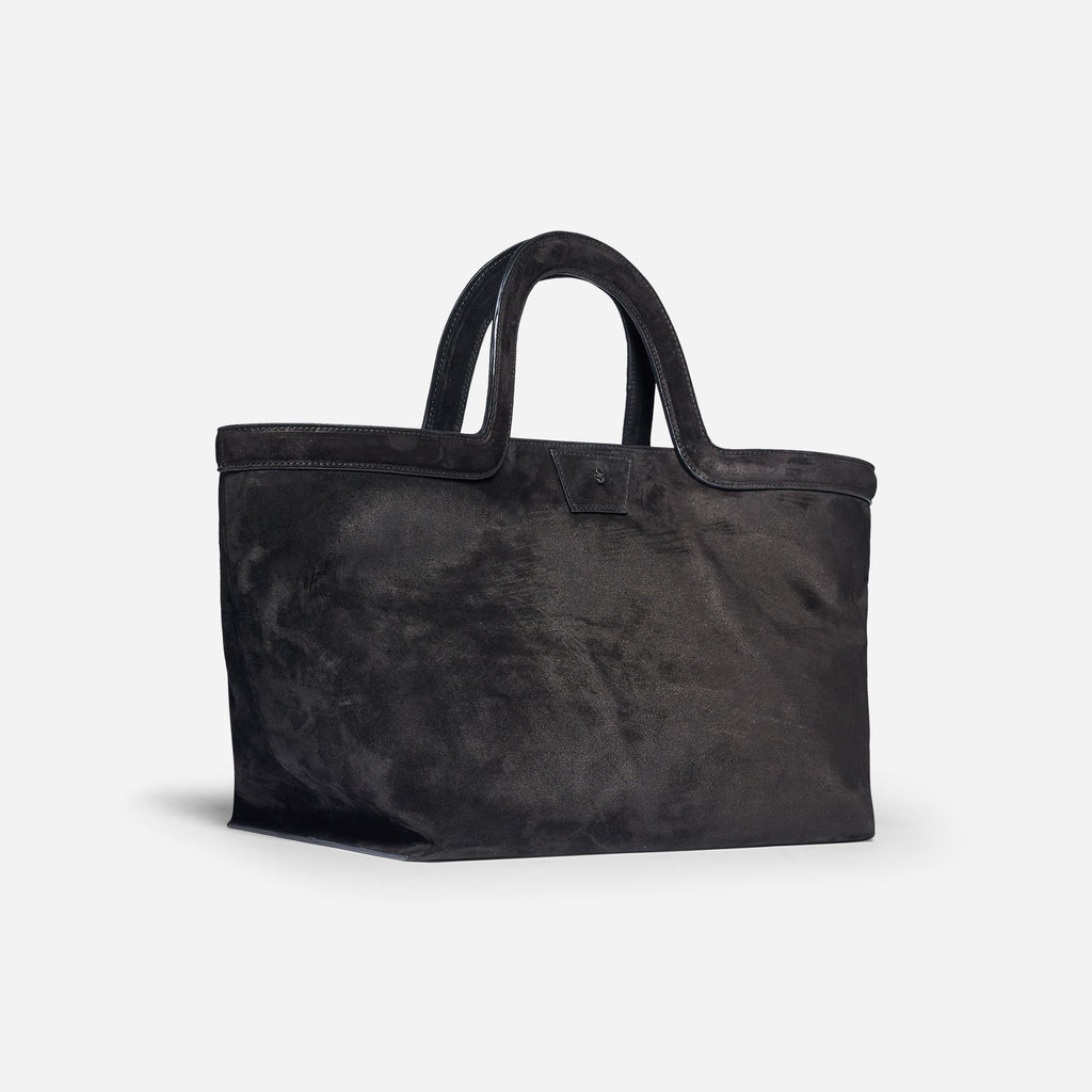 BORSA A MANO IN PELLE SCAMOSCIATA