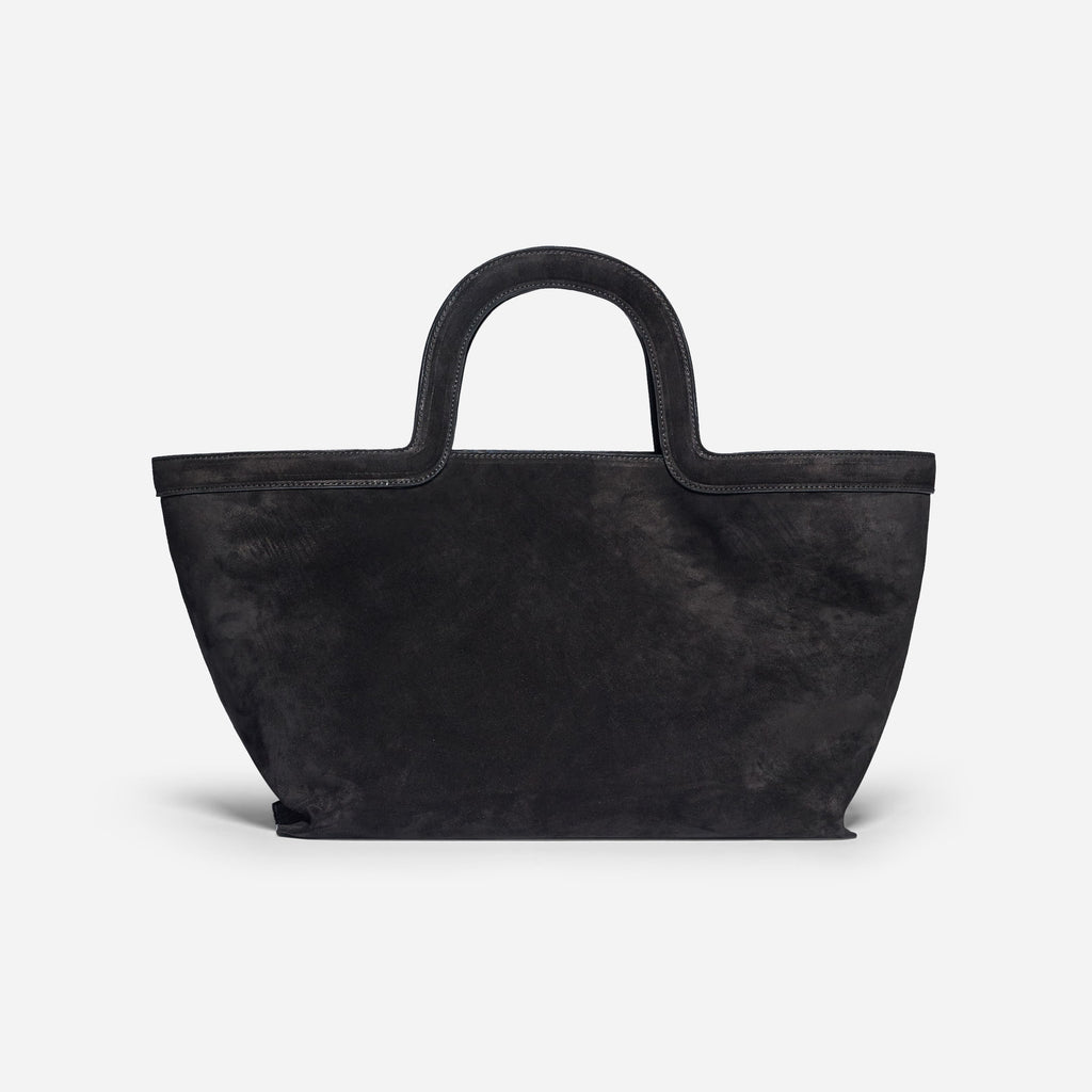 BORSA A MANO IN PELLE SCAMOSCIATA