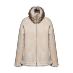 GIACCA IN SHEARLING - IVORY/DARK BROWN – vista aggiuntiva 3