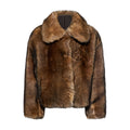 GIACCA IN SHEARLING EFFETTO MURMASKY- BROWN – vista frontale