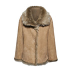 GIACCA IN SHEARLING - MUD – vista aggiuntiva 3