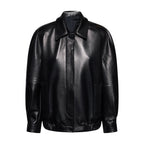 GIACCA IN PELLE - BLACK – vista frontale
