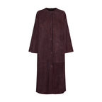 CAPPOTTO IN SHEARLING - WINE – vista frontale