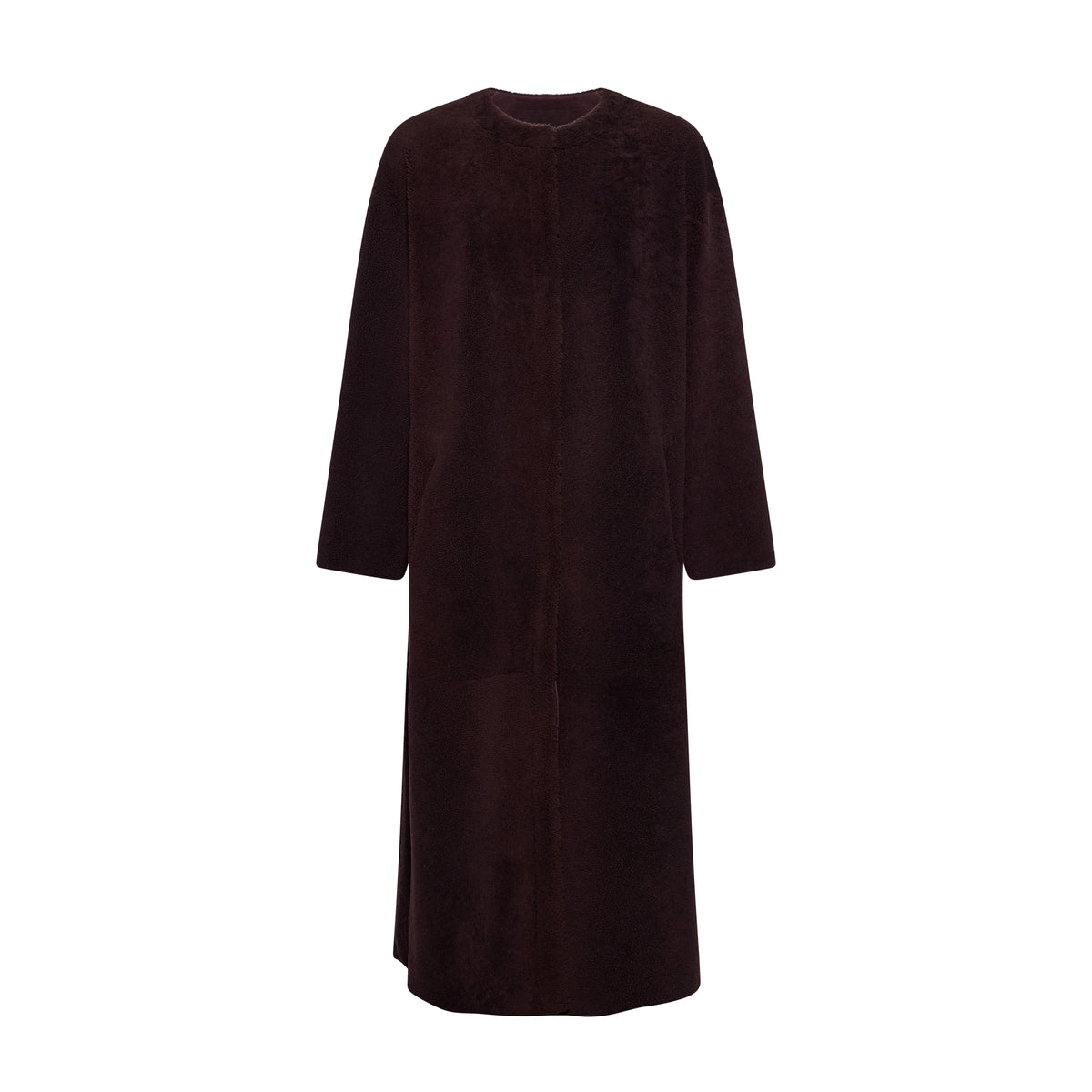 CAPPOTTO IN SHEARLING - WINE – vista aggiuntiva 3