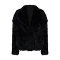 GIACCA IN SHEARLING - BLACK – vista frontale
