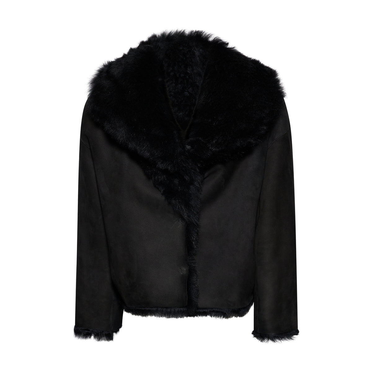 GIACCA IN SHEARLING - BLACK – vista aggiuntiva 3