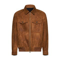 BOMBER IN CAMOSCIO EFFETTO SBIADITO - CAMEL – vista frontale