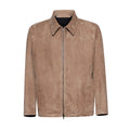 GIACCA IN PELLE SCAMOSCIATA - SAND – vista frontale