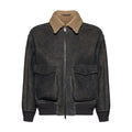 BOMBER IN SHEARLING - GREY/SPAGO – vista frontale