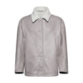 GIACCA IN SHEARLING - GREY/WHITE – vista frontale