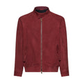 GIACCA BOMBER IN NABUK - BORDEAUX – vista frontale