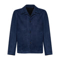 Giacca in pelle scamosciata - blu – vista frontale