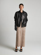 GONNA LUNGA IN SUEDE - SAND
