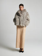 SHEARLING-JACKE - MUD