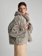 SHEARLING-JACKE - MUD