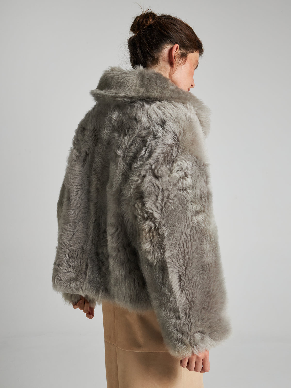 SHEARLING-JACKE - MUD