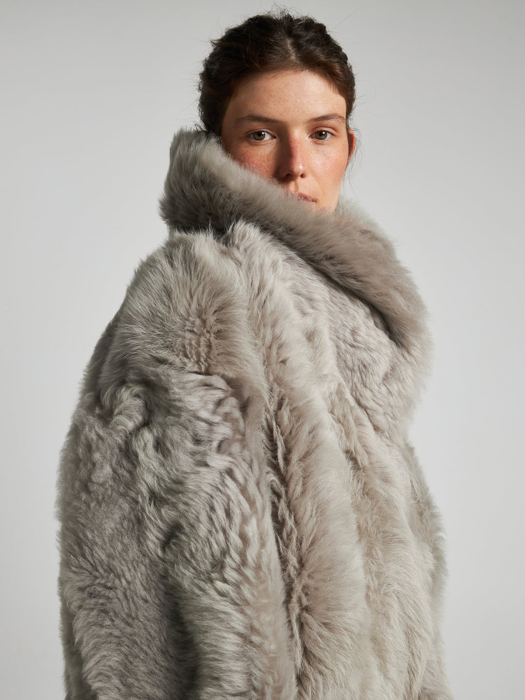 SHEARLING-JACKE - MUD
