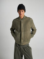 BOMBERJACKE AUS WILDLEDER – ARMY