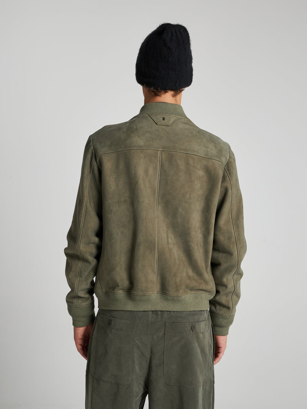 BOMBERJACKE AUS WILDLEDER – ARMY
