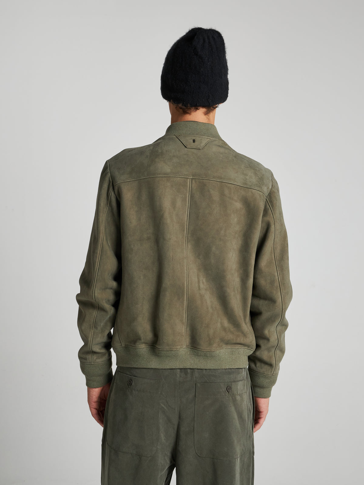 BOMBERJACKE AUS WILDLEDER – ARMY