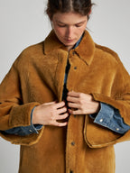 GIACCA IN SHEARLING - SENAPE