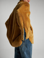 GIACCA IN SHEARLING - SENAPE